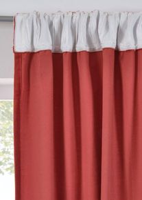 Rideau en velours de coton (1 pce) - rouge - taille 225x130 cm - 100% coton,velours - bonprix