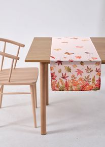 Chemin de table avec imprim&eacute; automnal - beige - taille 40x150 cm - bonprix