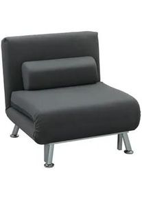 HOMCOM Klappbar Schlafsessel Schlafsofa Klappmatratze Bett Gästebett Dunkelgrau , Textil , Füllung: Schaumstoff,Schaumstoff,Schaumstoff , einzeln stellbar , 70x75x75 cm , Wohnzimmer, Sessel, Schlafsessel