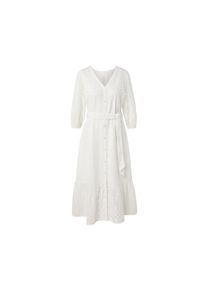 Tchibo - Blusenkleid mit Lochstickerei - Damen - Gr. 48 - wei&szlig;