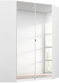 Rauch Eckkleiderschrank »Kleiderschrank Schrank Ankleidezimmer Schlafzimmer Garderobe NIDDA« mit vollflächig aufgelegtem Spiegel in weiß, Größe...