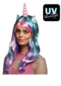 Boland UV Einhorn Perücke