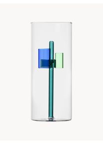 ICHENDORF Håndlavet Glasvase Standy, H 25 cm Grøn, Gennemsigtig Glas Ø 11 x H 25 cm