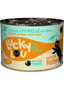 Lucky Lou Lifestage Adult Nassfutter mit Geflügel & Forelle, 6x200g
