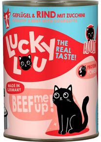 Lucky Lou Lifestage Adult Nassfutter mit Geflügel & Rind, 6x400g