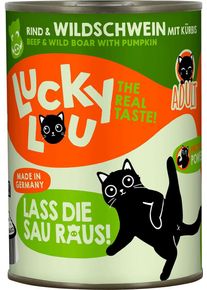 Lucky Lou Lifestage Adult Nassfutter mit Rind & Wildschwein, 6x400g