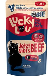 Lucky Lou Lifestage Senior Nassfutter mit Geflügel & Rind, 16x125g
