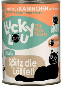 Lucky Lou Lifestage Adult Nassfutter mit Geflügel & Kaninchen, 6x400g