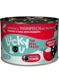 Lucky Lou Lifestage Adult Nassfutter mit Geflügel & Thunfisch, 6x200g