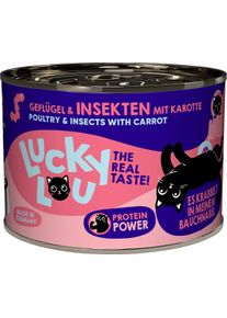 Lucky Lou Lifestage Adult Nassfutter mit Geflügel & Insekten, 6x200g