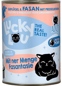Lucky Lou Lifestage Adult Nassfutter mit Geflügel & Fasan, 6x400g