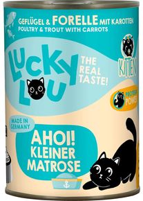 Lucky Lou Lifestage Kitten Nassfutter mit Geflügel & Forelle, 6x400g