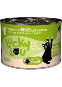 Lucky Lou Lifestage Kitten Nassfutter mit Geflügel & Rind, 6x200g