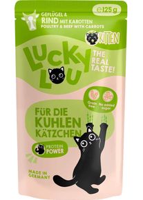 Lucky Lou Lifestage Kitten Nassfutter mit Geflügel & Rind, 16x125g