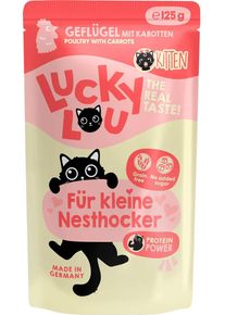 Lucky Lou Lifestage Kitten Nassfutter, Geflügel, 16x125g