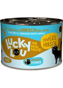 Lucky Lou Lifestage Adult Nassfutter mit Geflügel & Hirsch, 6x200g