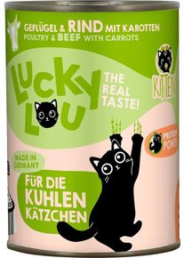 Lucky Lou Lifestage Kitten Nassfutter mit Geflügel & Rind, 6x400g
