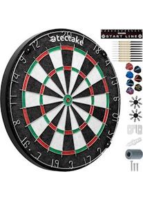 TecTake GmbH tectake Bersaglio Bully con 9 freccette, 21 alette e accessori nero/bianco - 405616