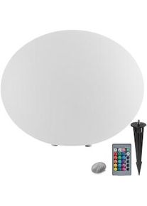 TecTake Lampada a sfera Luminous Eye, LED, con telecomando bianco - 405349