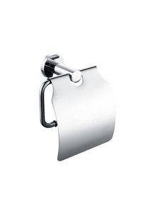BELVIT Toilettenpapierhalter mit Abdeckung Chrom aus Edelstahl