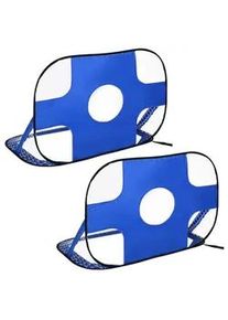 HOMCOM Fussballtor, Oxford-Gewebe, Blau, 123 x 80 x 80 cm , Metall , 80x123 cm , Freizeit & Co, Sport & Fitness
