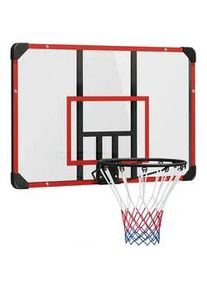 Sportnow Basketballkorb, Basketballbrett mit Korb, Wandmontage, für Outdoor, Stahl , Rot , Metall , 61x113 cm , Freizeit & Co, Sport & Fitness