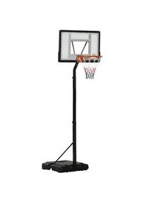 HOMCOM Basketballständer, Stahl, Schwarz, 90L x 60B x 260-310H cm , Metall , 60x90 cm , Freizeit & Co, Sport & Fitness