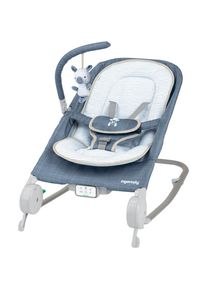 Ingenuity, Babywippe &raquo;Happy Belly Rock-to-Bounce Massage Seat - Chambray&laquo; bis 9 kg mit Melodien und Ger&auml;uschen, blau, Babywippe
