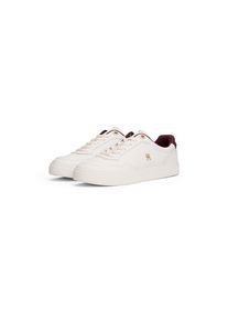 Tommy Hilfiger, Damen, Plateausneaker &raquo;ESSENTIAL ELEVATED COURT SNEAKER&laquo; , Freizeitschuh, Halbschuh, Schn&uuml;rer mit Ziern&auml;hten und Kontrastbesatz, wei&szlig;,
