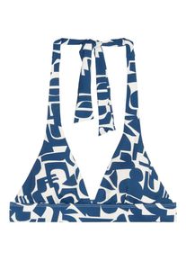 Marc O'Polo Marc O'Polo, Damen, Triangel-Bikini-Top &raquo;Summer Blacks&laquo; Grafik-Design, Neckholder, tiefer V-Ausschnitt, murphy marine print, N-Gr, XS -N-Gr, murphy 