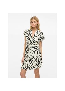 Vila , Minikleid »VICLO S/S SHORT DRESS - NOOS« Sommerkleid , Birch AOP:MARBLE SWIRL , N-Gr , 34 -N-Gr , 34 , Kurzes Kleid von Vila