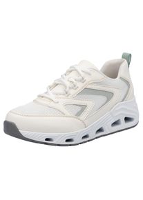 RIEKER Sport , Keilsneaker , Halbschuh, Schnürschuh, Freizeitsneaker mit gepolstertem Schaftrand , weiß , 38 , 38 , Sneaker im trendigen...