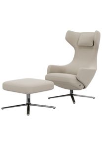 Grand Repos fauteuil + ottoman POLI / CREDO CRÈME Vitra OFFRE SPECIALE