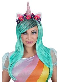 Widmann Perruque Licorne Aqua Diamond
