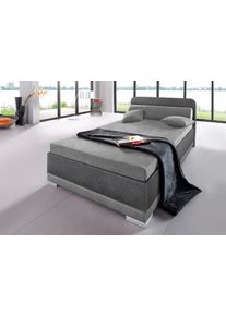 Maintal Polsterbett »wahlweise mit Matratze und praktischen Bettkasten in grau, Größe Liegefläche B/L/H: 140 cm x 200 cm x 42,00