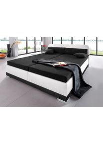 Maintal Polsterbett »wahlweise mit Matratze und praktischen Bettkasten in schwarz-weiß, Größe Liegefläche B/L/H: 160 cm x 200 cm x 42,00