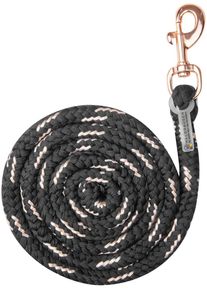 Waldhausen Lurex Rosé Anbindestrick, Karabiner, schwarz
