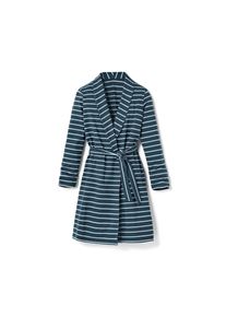 Tchibo - Szlafrok - dla pań -rozmiar XL 48/50 - kolor: niebieski/w paski