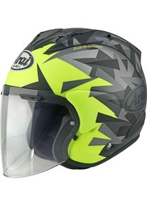 Arai SZ-R Evo Mimesis, casco aperto , colore: Giallo Fluo/Grigio/Nero , dimensione: XS