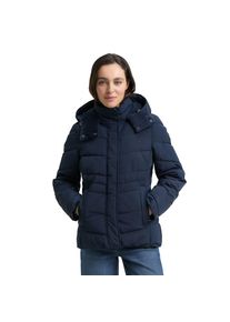 Tom Tailor, Damen, Steppjacke mit Kapuze mit Logo Stickerei, sky captain blue, XS, sky captain blue, Jacke von Tom Tailor