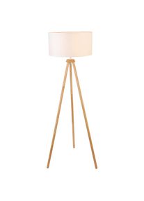 Novel Stehleuchte , Nussbaumfarben , Kunststoff, Textil , Eiche , vollmassiv , Kreise , rund , 153 cm , RoHS, ISO 9001, Bsci, CE , Lampen & Leuchten, Innenbeleuchtung, Stehlampen, Stehlampen