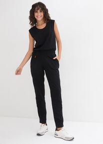 Jersey jumpsuit - zwart - maat 56/58 (3XL) - met katoen - bonprix