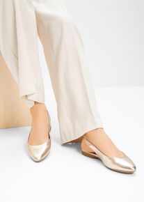 Jana slingback ballerina's in comfortabele wijdte - goud - maat 40 - bonprix