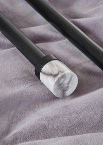 Uitschuifbare gordijnroede - zwart - maat 70-120 cm - bonprix
