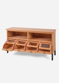 Lage kast met apothekersvakken - beige - maat 61,3x120 cm - bonprix