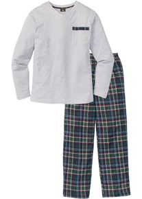 Pyjama mit Bio-Baumwolle und langen Ärmeln, weiß, Größe 60/62 (XXL), bonprix