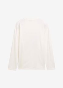 Tom Tailor Langarmshirt, wei&szlig;, Gr&ouml;&szlig;e 164, mit Baumwolle, bonprix