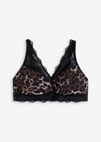 Minimizer-Bralette mit zarter Spitze, schwarz, Größe 80C, bonprix