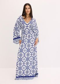 bonprix Mujer, Vestido largo de mezcla de viscosa suave, blanco, 48/50