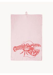 FROHSTOFF Ľanová utierka Lobster Červená, Svetloružová Ľan Š 50 x D 70 cm